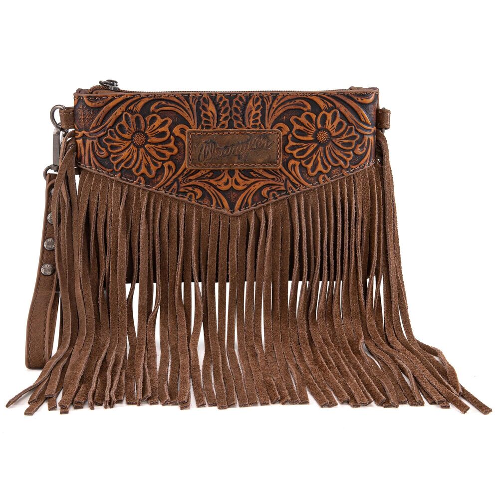6342 Wrangler Clutch Wristlet Fringe Purse Western Crossbody Bags - Picture 5 of 5
